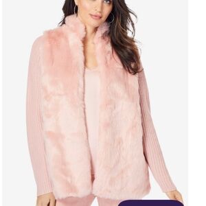 NWT Roamans Fur Cardigan size 22/24 (1x) limited. 3 more days on site